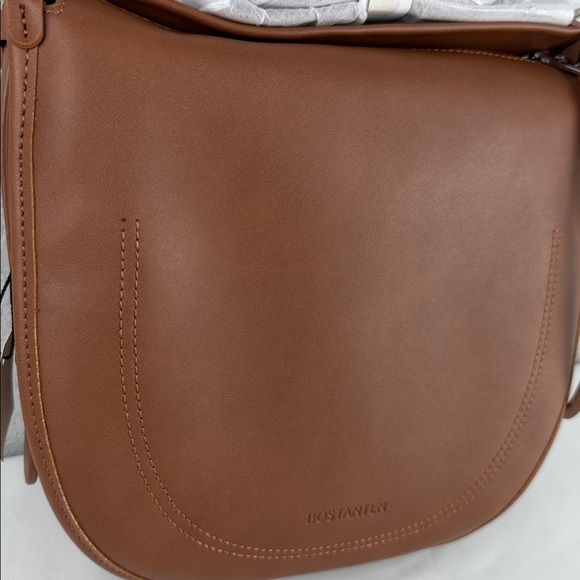NWOT Elegant Brown Vegan Leather Shoulder Bag - Picture 11 of 14